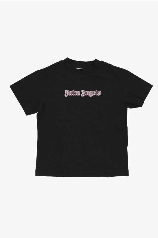 ソリッド カラー クルーネック Tシャツ ウィズ ネオン ロゴ