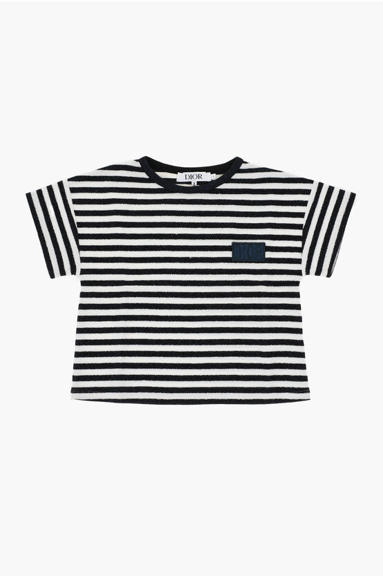 DIOR kids 半袖 Kids' T-Shirt Aqua Blue Dior Oblique Cotton Jersey | DIOR
