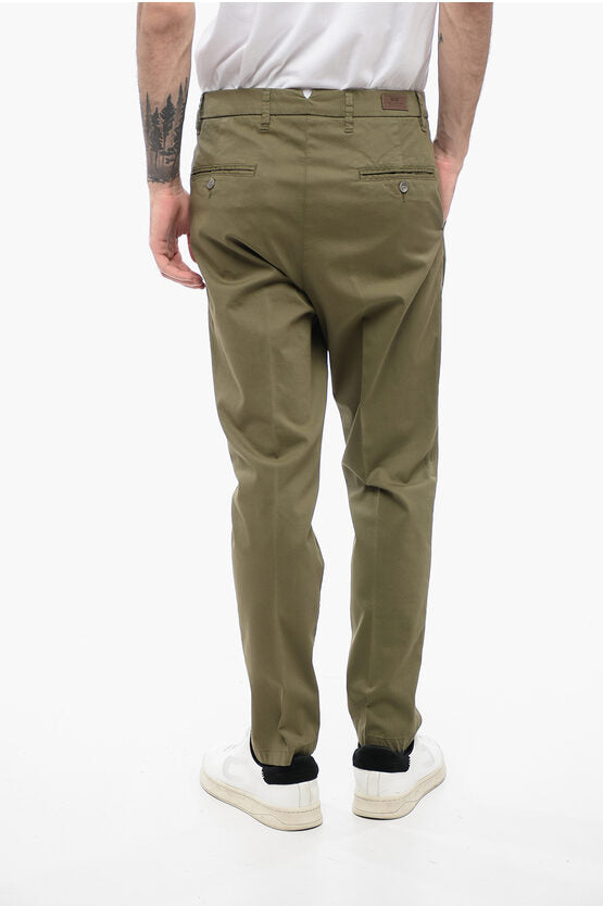 CC コレクション ストレッチ コットン パンツ ウィズ ベルト ループ
