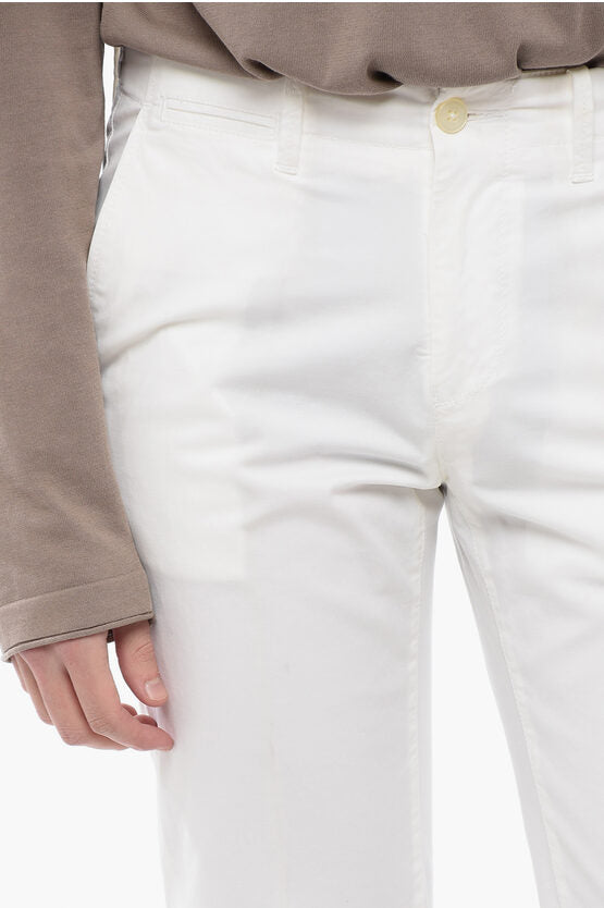 ID ストレッチ コットン ストレート レッグ チノ パンツ