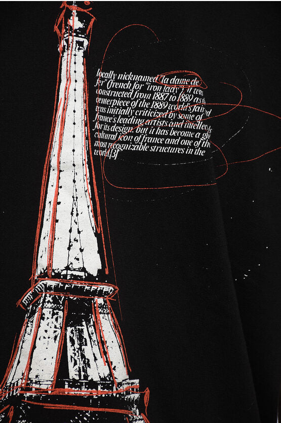 コットン クルーネック Tシャツ ウィズ フロンタル プリント