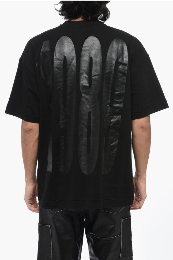 コットン クルーネック Tシャツ ウィズ マキシ プリント オン フロント