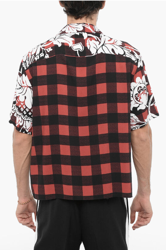 ボクシー フィット ダブル パターン シャツ