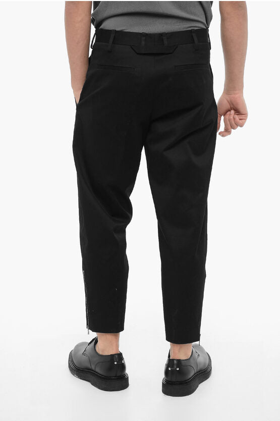 ストレッチ コットン トム パンツ ウィズ アンクル ジップ