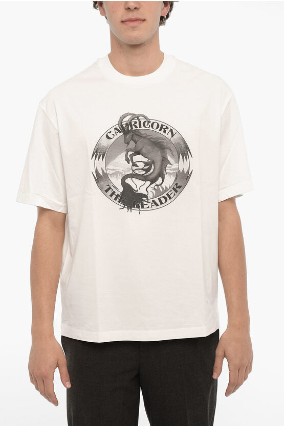 プリント リーダー クルーネック Tシャツ