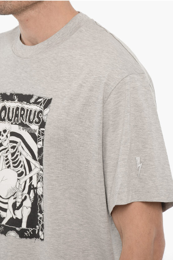 プリント クルーネック Tシャツ