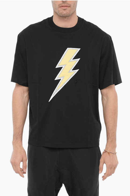 スリム フィット クルーネック Tシャツ ウィズ コントラスティング ディテール