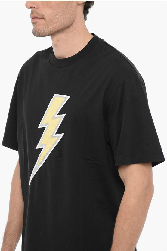 スリム フィット クルーネック Tシャツ ウィズ コントラスティング ディテール