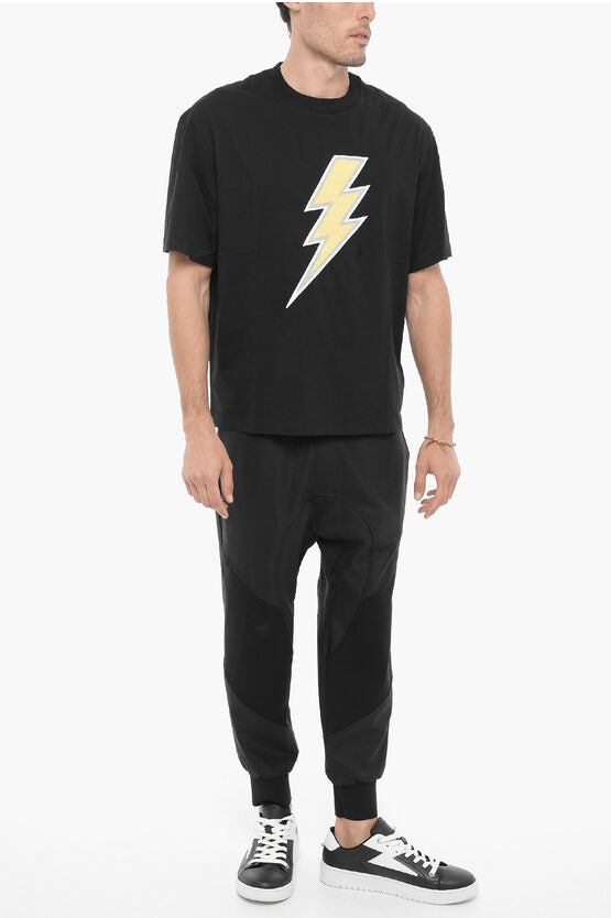 スリム フィット クルーネック Tシャツ ウィズ コントラスティング ディテール