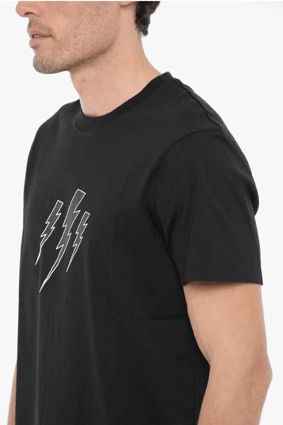 スリム フィット クルーネック Tシャツ ウィズ プリント
