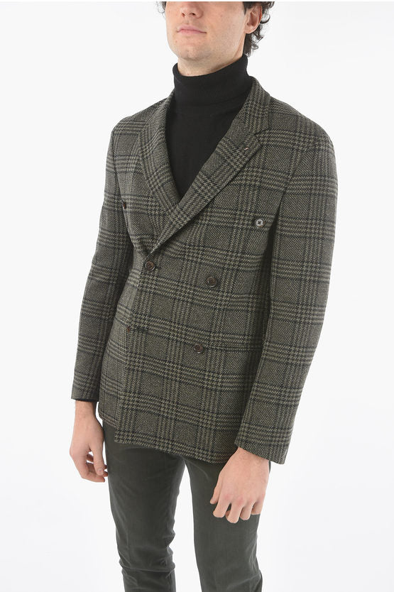 CC コレクション チェック モチーフ リセット ダブルブレステッド ブラ