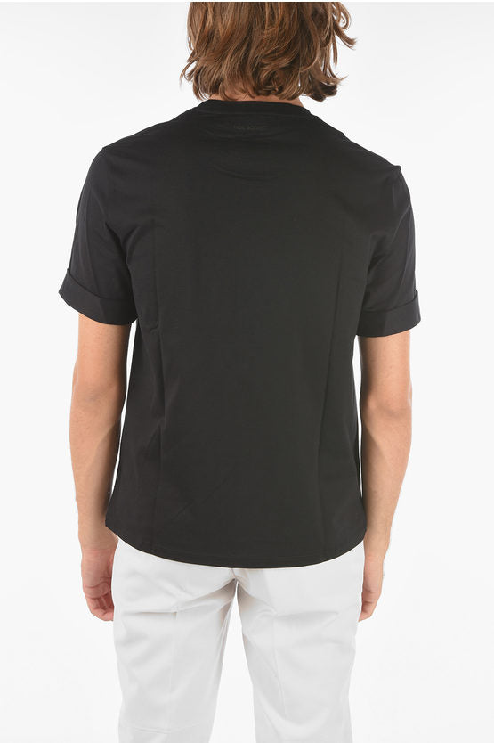 プリント ベア Tシャツ ウィズ カフ スリーブ