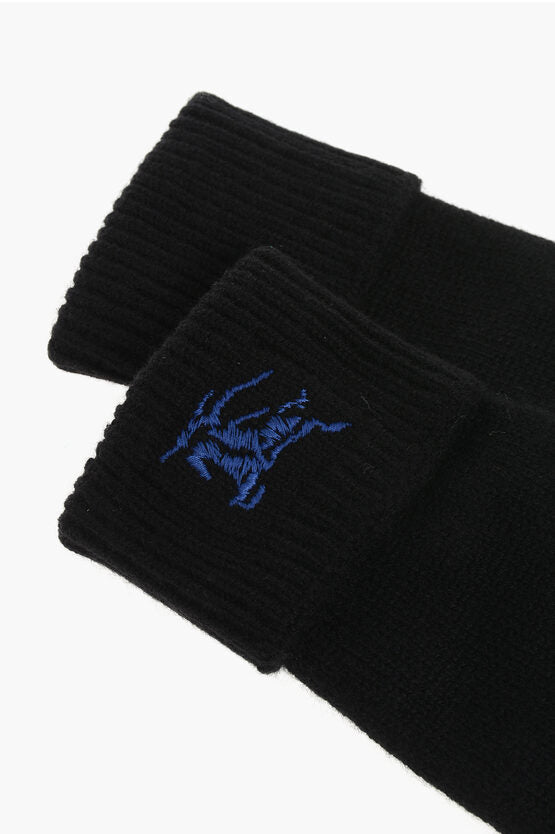 カシミア グローブ ウィズ エンブロイダード ロゴ