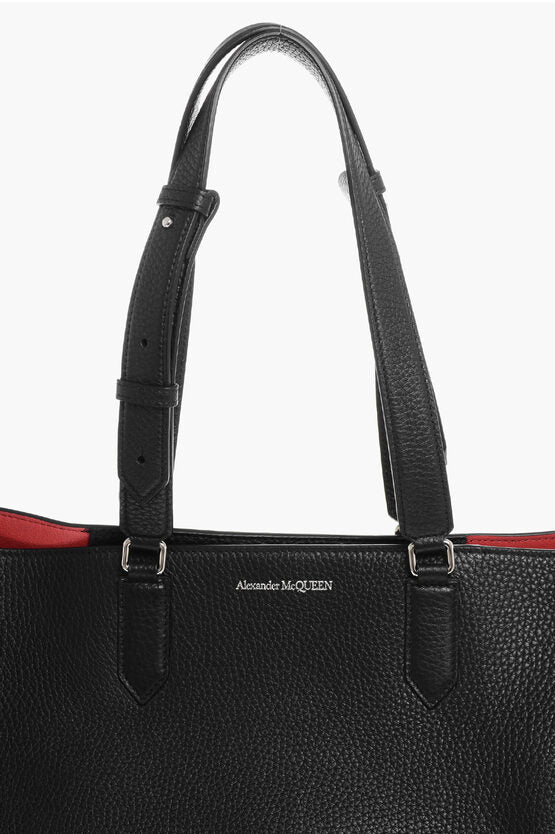 テクスチャード レザー エッジ XL トート バッグ