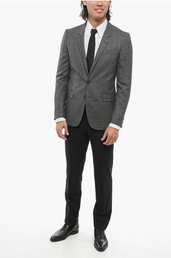 CORNELIANI/コルネリアーニ ネイビー woolチェック柄 44/8R