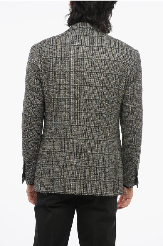 CORNELIANI】SILKソフトツィード オーバーチェック ジャケット