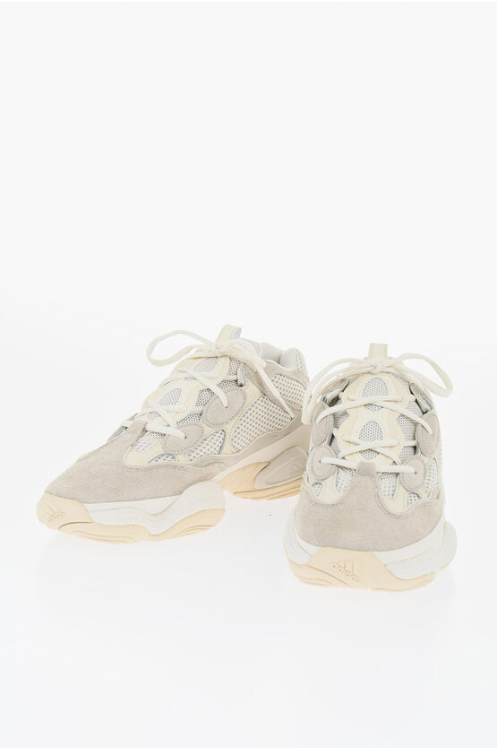 YEEZY イージー 500 スエード アンド メッシュ ローカット スニーカー ウィズ コントラスティング