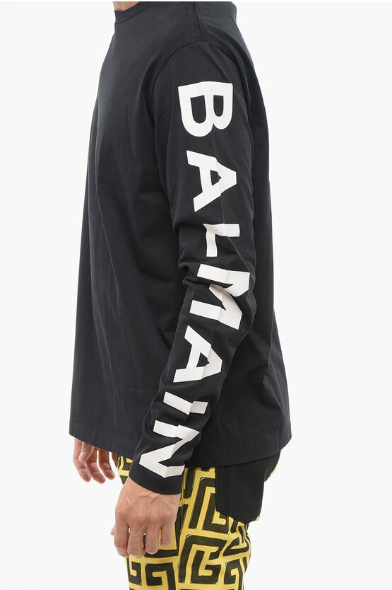 ロング スリーブ クルーネック Tシャツ ウィズ プリント ロゴ