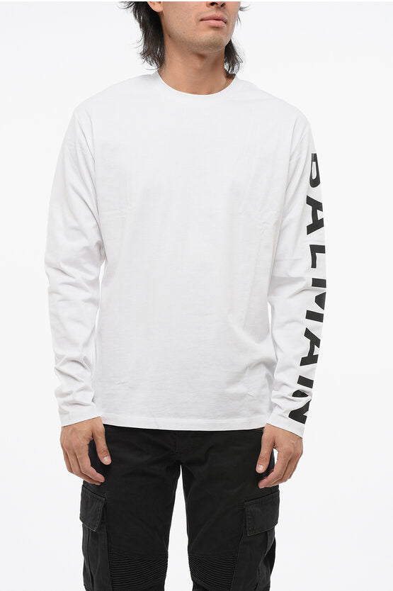 ロング スリーブ クルーネック Tシャツ ウィズ プリント ロゴ