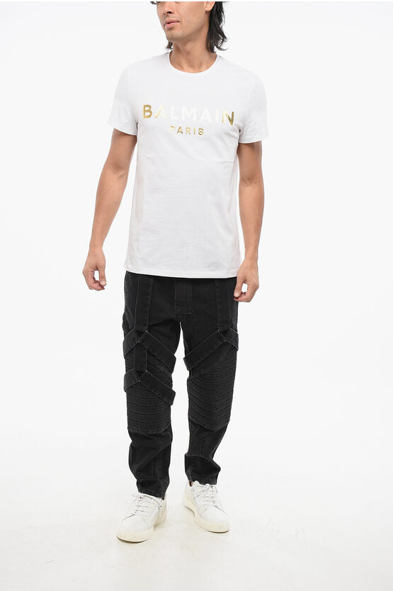 希少【BALMAIN】バルマン モノグラム・クチュールTシャツ Balmain Vintage Balmain Tシャツ | ブラック | FARFETCH JP