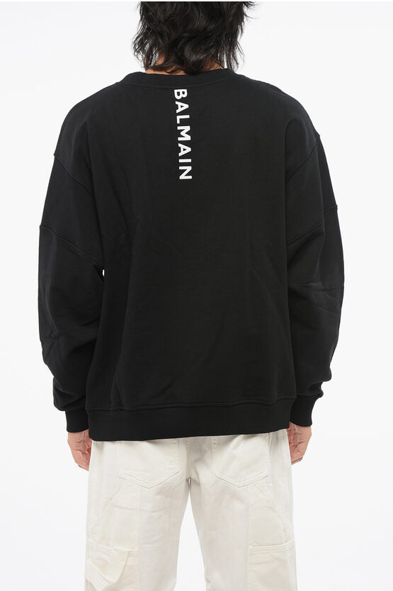ソリッド カラー クルーネック Tシャツ ウィズ コントラスティング ロゴ