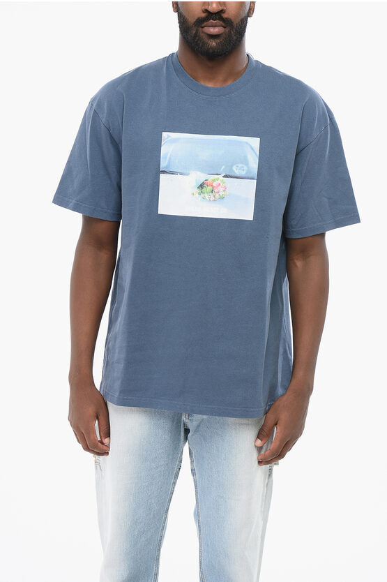 コットン クルーネック Tシャツ ウィズ マキシ プリント