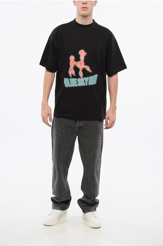 プリント コットン Tシャツ