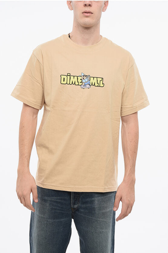 コットン クルーネック Tシャツ ウィズ フロンタル ロゴ