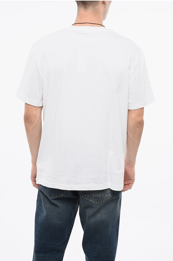 コットン クルーネック Tシャツ ウィズ ベルベット ロゴ