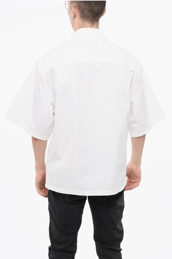 ボクシー フィット コットン ショート スリーブ シャツ