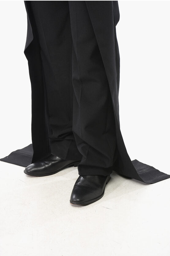 ウール タキシード パンツ ウィズ プリーツ