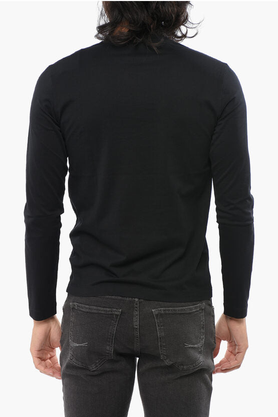 ID ロング スリーブ クルーネック Tシャツ ウィズ エンボス加工 ロゴ