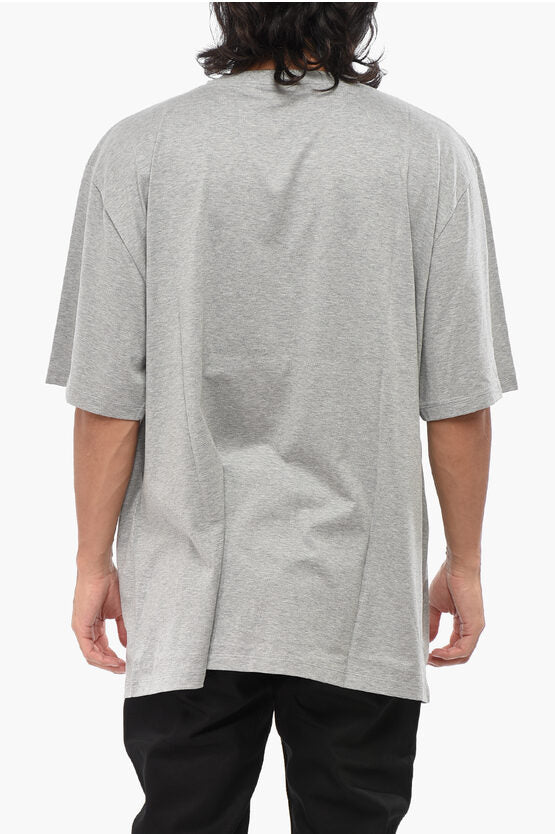 ソリッド カラー クルーネック Tシャツ ウィズ フロンタル プリント