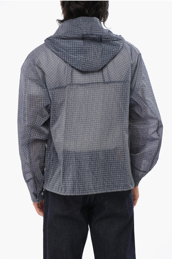 PARLEY パーレイ チェック ナイロン ウィンドブレーカー ジャケット ウィズ フーディー