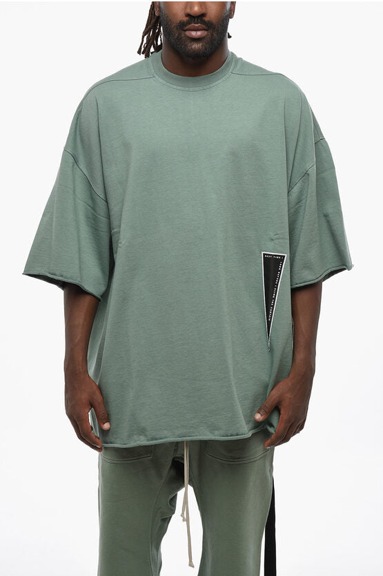 オーバーサイズ フィット クルーネック Tシャツ ウィズ ロゴ ディテール