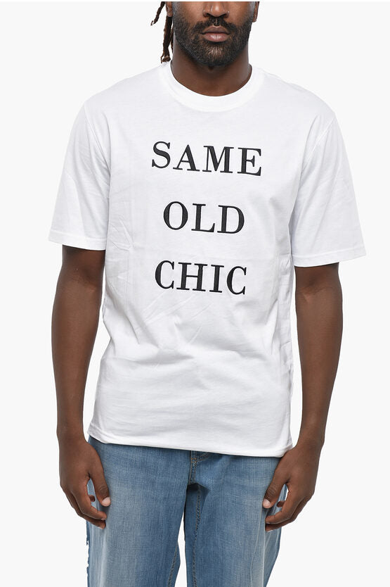 クチュール ソリッド カラー オールド シック クルーネック Tシャツ ウィズ