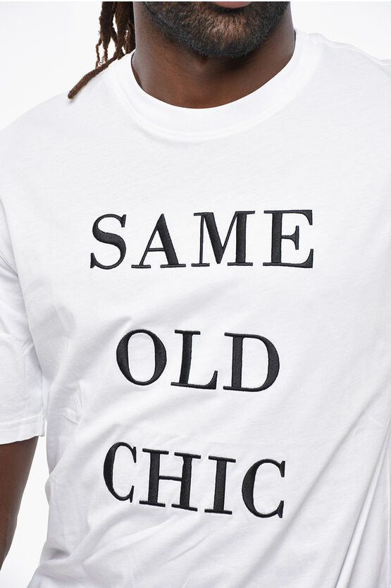クチュール ソリッド カラー オールド シック クルーネック Tシャツ ウィズ