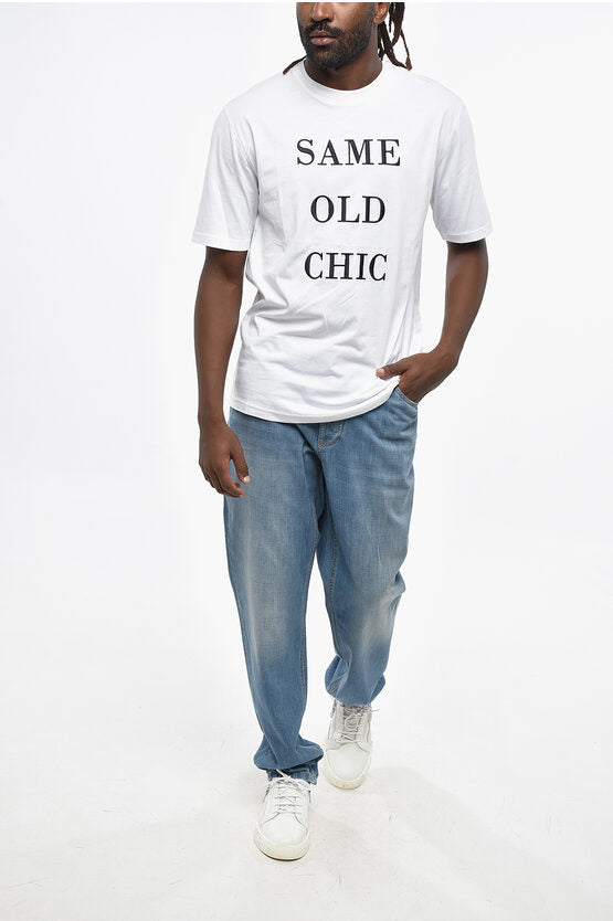 クチュール ソリッド カラー オールド シック クルーネック Tシャツ ウィズ