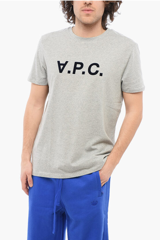 ソリッド カラー クルーネック Tシャツ ウィズ フロック ロゴ