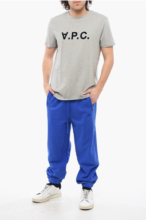 ソリッド カラー クルーネック Tシャツ ウィズ フロック ロゴ