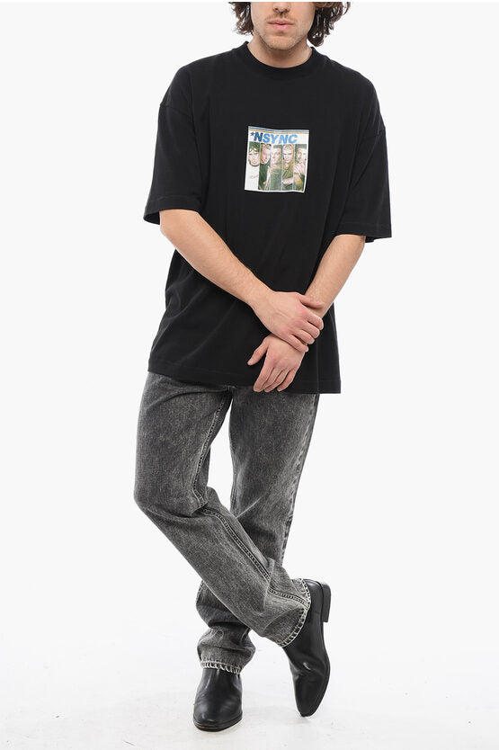 プリント クルーネック Tシャツ