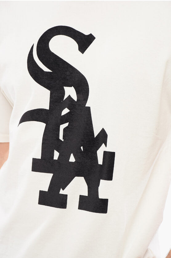 ソリッド カラー クルーネック Tシャツ ウィズ コントラスティング