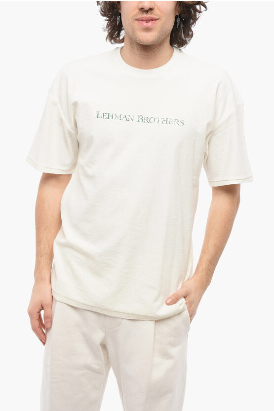 コットン クルーネック Tシャツ ウィズ バック プリント