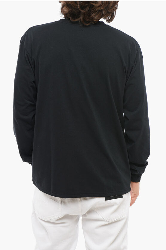 ロング スリーブ クルーネック Tシャツ ウィズ ブレスト ポケット