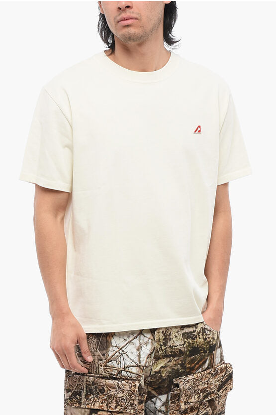 コットン クルーネック Tシャツ ウィズ エンブロイダリー