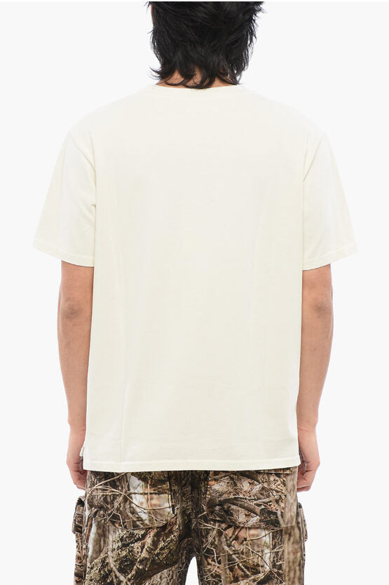 コットン クルーネック Tシャツ ウィズ エンブロイダリー