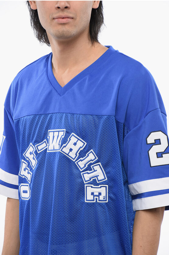 エンブロイダード メッシュ FOOTBALL フットボール Tシャツ