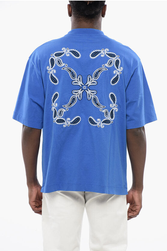 エンブロイダード バンダナ アロー クルーネック Tシャツ