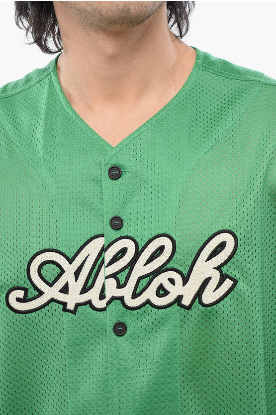 エンブロイダード ベースボール メッシュ Tシャツ