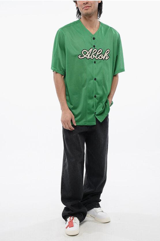 エンブロイダード ベースボール メッシュ Tシャツ